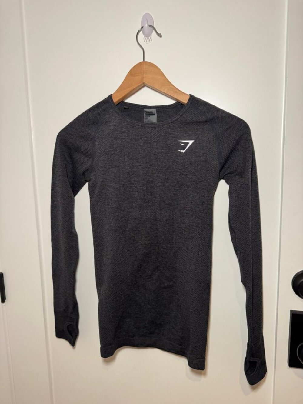 Gymshark Charcoal Seamless Long Sleeve Top S